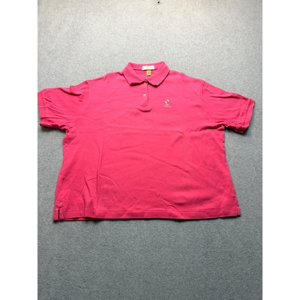 Cross Creek The Dominion Pink Polo Shirt Womens XL Short Sleeve Pique Knit Golf